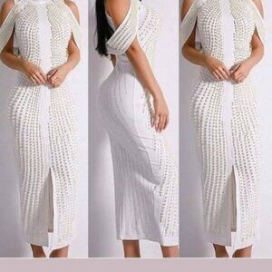 White Beaded Cocktail Dress